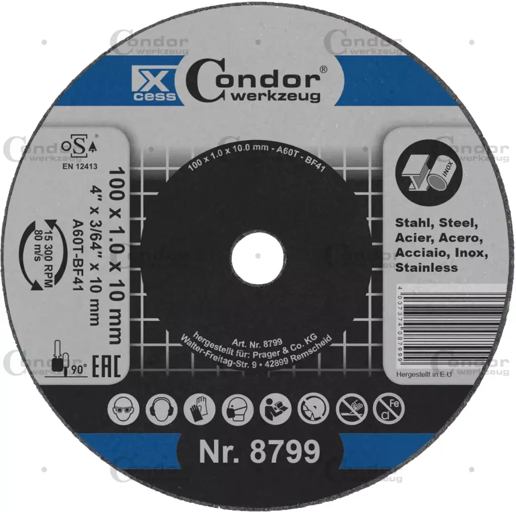 CONDOR KATKAISULAIKKA 100X1MM 10MM REIKÄ 25 KPL