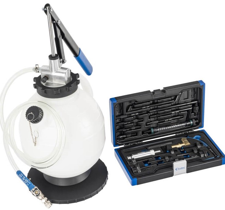 CONDOR VAIHTEISTOÖLJY TÄYTTÖLAITE 7.5 L 22KPL ADAPTERISARJALLA