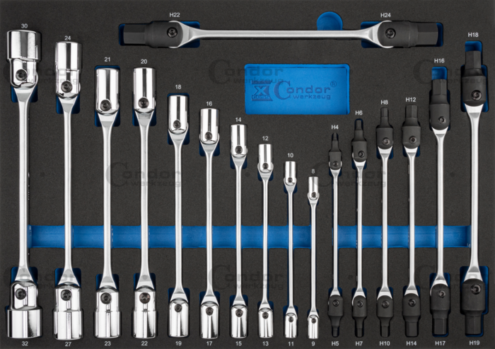 CONDOR PIIPPUAVAIN SARJA HYLSY KUUSIO JA TORX 17 OSAA FOAM MODUULI 3/3