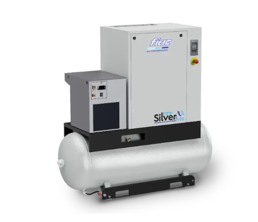 FIAC NEW SILVER SD3-10 RUUVIKOMPRESSORI, SÄILIÖ JA ILMAKUIVAIN, 7.5 KW 10 BAR 984 L/MIN 
