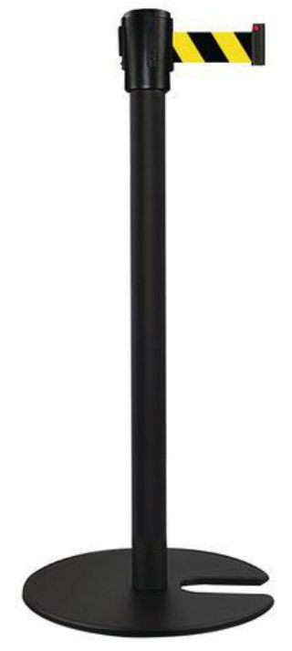 RAJAUSPYLVÄS MUSTA, MUSTA-KELTAINEN NAUHA KELAUTUVA 5M