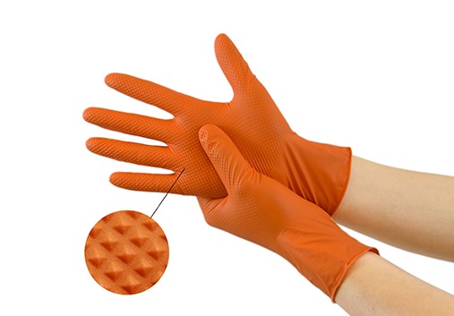 [DIAGL9GYD] NITRILE KÄSINEET · GRIP · KOKO 9 -  L  ORANSSI 90KPL