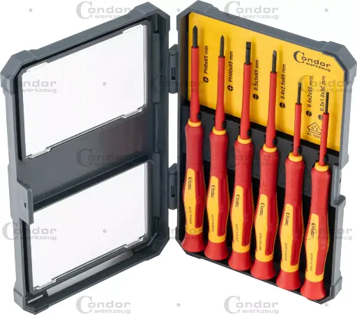 [CON11826] Elektroniikka ruuvimeisselisarja VDE 6 osaa Latta 1,8-3mm + Ristipää PH00 + PH0